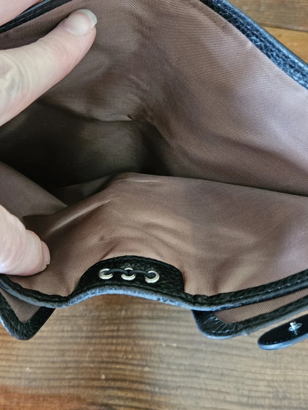 Moterm Black Pebbled Leather Organizer Cover with Snap Closure